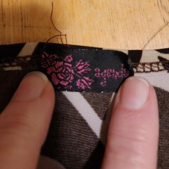 Vintage Y2k Agenda brown floral empire waist flowy babydoll sleeveless shirt - Picture 4 of 4